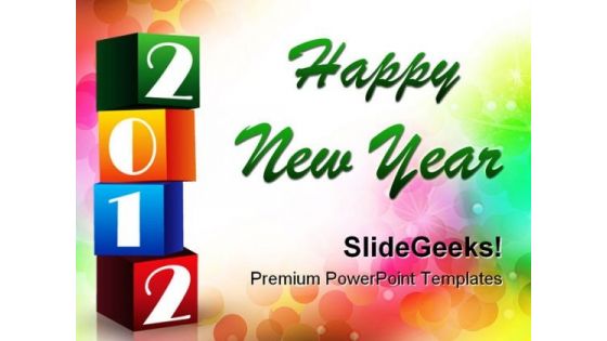 2012 Colorful Blocks Abstract PowerPoint Templates And PowerPoint Backgrounds 1211