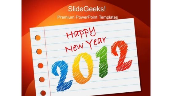 2012 Happy New Year Abstract PowerPoint Templates And PowerPoint Themes 0212