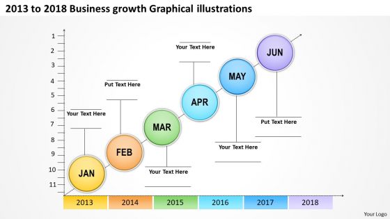 2013 To 2018 Business Growth Graphical Illustration PowerPoint Templates Ppt Slides Graphics