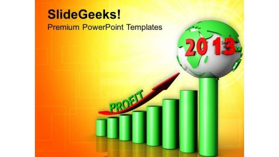 2013 Business Profits Reaching Heights PowerPoint Templates Ppt Backgrounds For Slides 0313