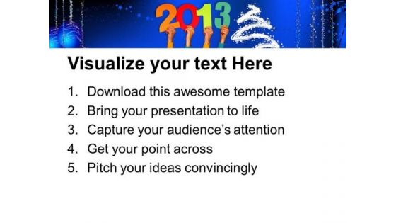 2013 Cards New Year Event PowerPoint Templates Ppt Backgrounds For Slides 1112