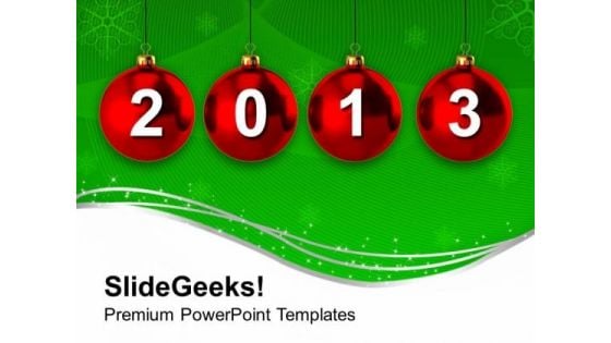 2013 Hanging On Christmas Bells PowerPoint Templates Ppt Backgrounds For Slides 1212 2013 Hanging On Christmas Bells PowerPoint Templates Ppt Backgrounds For Slides 1212