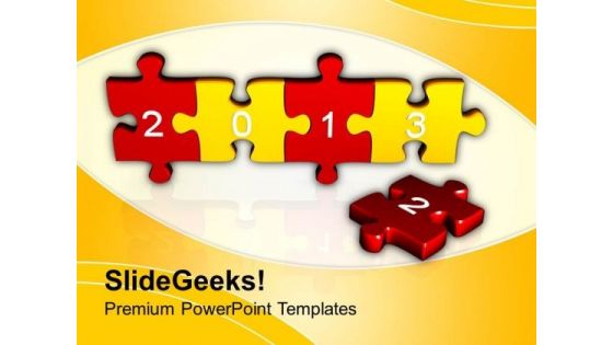 2013 Jigsaw Puzzle Pieces PowerPoint Templates Ppt Backgrounds For Slides 0213