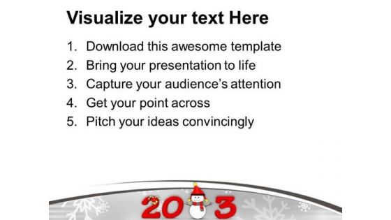 2013 New Year And Christmas Concept PowerPoint Templates Ppt Backgrounds For Slides 0113