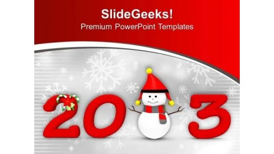 2013 New Year And Christmas Concept PowerPoint Templates Ppt Backgrounds For Slides 0113