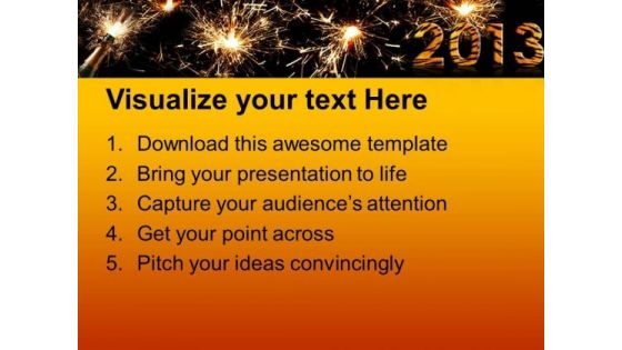 2013 New Year Celebration Events Holidays PowerPoint Templates Ppt Backgrounds For Slides 1212