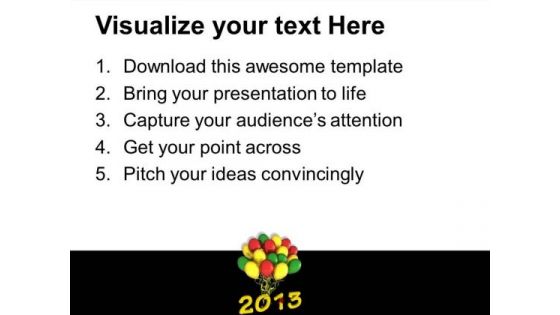 2013 New Year Celebration Events PowerPoint Templates Ppt Backgrounds For Slides 1212