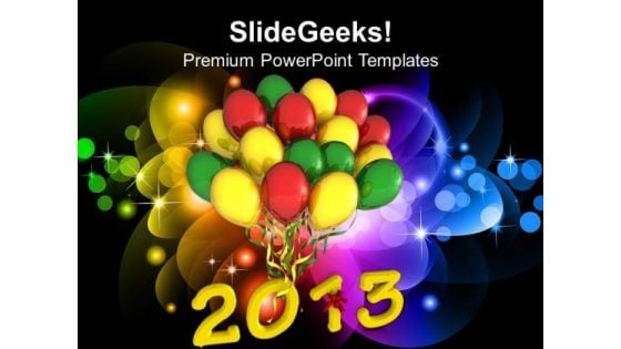 2013 New Year Celebration Events PowerPoint Templates Ppt Backgrounds For Slides 1212