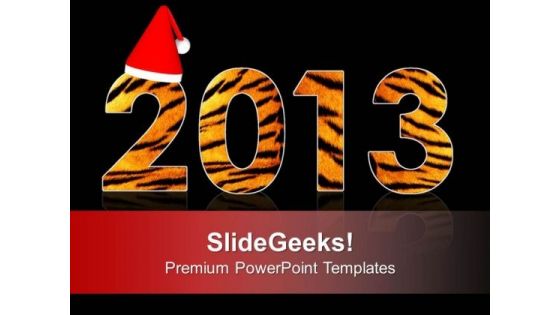 2013 New Year Concept And Christmas Theme PowerPoint Templates Ppt Backgrounds For Slides 0113