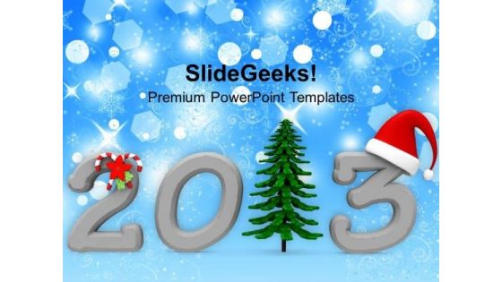 2013 New Year Concept Christmas PowerPoint Templates Ppt Backgrounds For Slides 1212