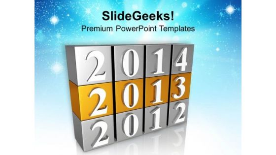 2013 New Year Cubes Business PowerPoint Templates Ppt Backgrounds For Slides 1212