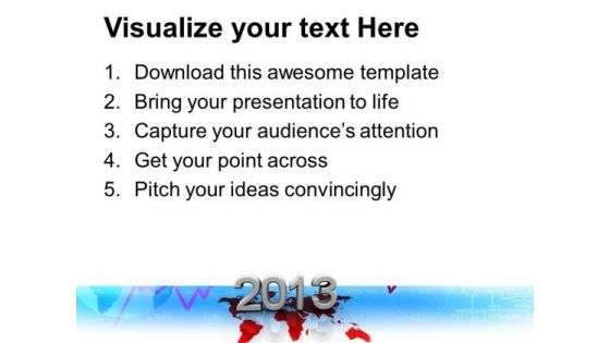 2013 New Year Earth PowerPoint Templates Ppt Background For Slides 1112