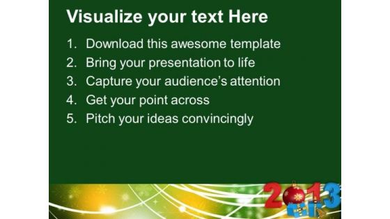 2013 With Christmas Filigree Gifts Events PowerPoint Templates Ppt Backgrounds For Slides 1212