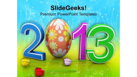 2013 With Easter Egg Festival PowerPoint Templates Ppt Backgrounds For Slides 0313
