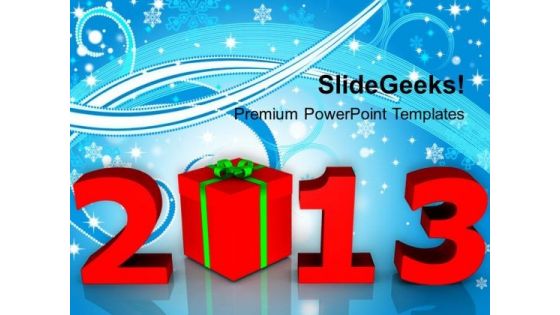 2013 With Gift Holidays PowerPoint Templates Ppt Backgrounds For Slides 1112