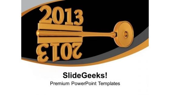 2013 With Golden Key Mirror Image PowerPoint Templates Ppt Backgrounds For Slides 0113 2013 With Golden Key Mirror Image PowerPoint Templates Ppt Backgrounds For Slides 0113
