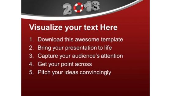2013 With Lifesaver Business Future PowerPoint Templates Ppt Backgrounds For Slides 0113