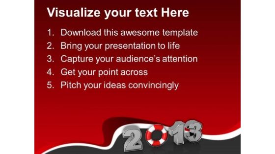 2013 With Lifesaver Business PowerPoint Templates Ppt Backgrounds For Slides 1212