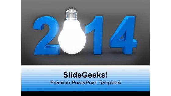 2014 Happy New Year Innovation PowerPoint Template 1113