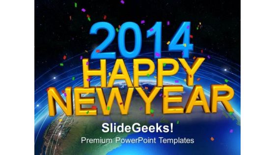2014 Happy New Year PowerPoint Template 1113