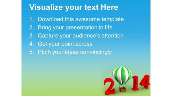2014 New Year Growth PowerPoint Template 1113