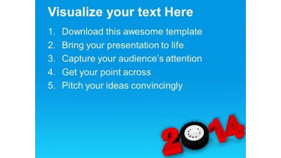2014 New Year Speed PowerPoint Template 1113