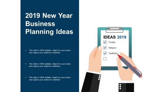 2019 New Year Business Planning Ideas Ppt PowerPoint Presentation Summary Ideas