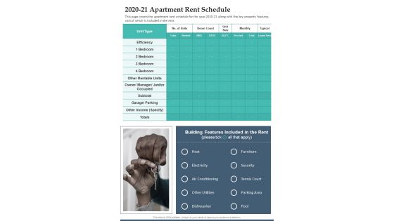 2020 21 Apartment Rent Schedule One Pager Documents