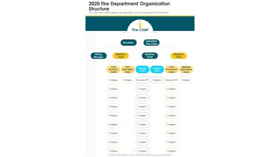 2020 Fire Department Organization Structure One Pager Documents 2020 Fire Department Organization Structure One Pager Documents