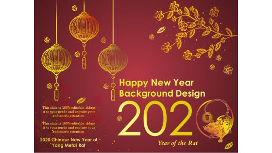 2020 Happy New Year Background Design Ppt PowerPoint Presentation Professional Vector