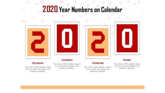 2020 Year Numbers On Calendar Ppt PowerPoint Presentation Icon Deck