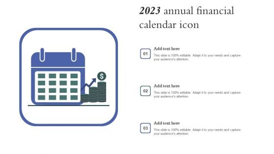 2023 Annual Financial Calendar Icon Brochure PDF