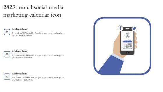 2023 Annual Social Media Marketing Calendar Icon Information PDF