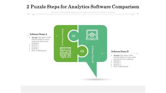 2 Puzzle Steps For Analytics Software Comparison Ppt PowerPoint Presentation Slides File Formats PDF 2 Puzzle Steps For Analytics Software Comparison Ppt PowerPoint Presentation Slides File Formats PDF