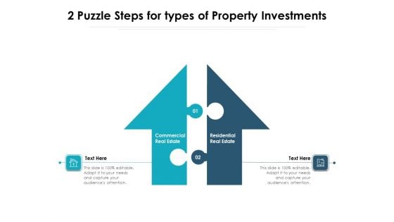 2 Puzzle Steps For Types Of Property Investments Ppt PowerPoint Presentation Outline Good PDF