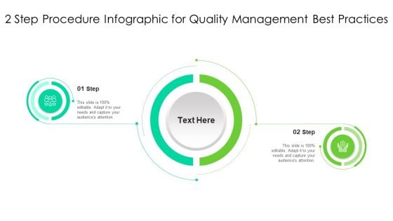 2 Step Procedure Infographic For Quality Management Best Practices Ppt PowerPoint Presentation Gallery Background Image PDF