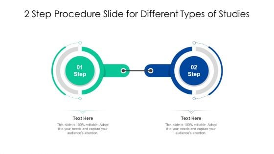 2 Step Procedure Slide For Different Types Of Studies Ppt PowerPoint Presentation File Slide PDF