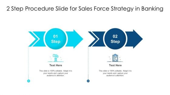 2 Step Procedure Slide For Sales Force Strategy In Banking Ppt PowerPoint Presentation File Show PDF