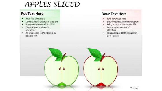 2 Halves Apple PowerPoint Slides And Ppt Diagram Templates