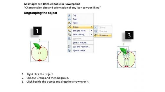 2 Halves Apple PowerPoint Slides And Ppt Diagram Templates