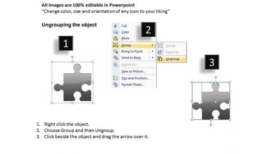 2 Layers Of Puzzles PowerPoint Slides