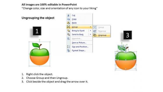 2 Layers Oranges And Apples Merged PowerPoint Slides And Ppt Diagram Templates