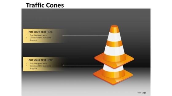 2 Stacked Traffic Cones With Textboxes Editable Ppt Slides 2 Stacked Traffic Cones With Textboxes Editable Ppt Slides