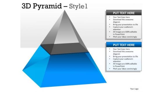 2 Stage 3d Pyramid 1 PowerPoint Slides And Ppt Diagrams Templates