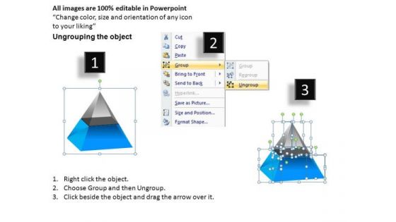 2 Stage 3d Pyramid 1 PowerPoint Slides And Ppt Diagrams Templates