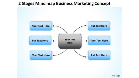 2 Stages Mindmap Business Marketing Concept Proposal PowerPoint Slides