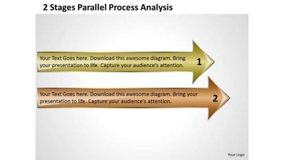 2 Stages Parallel Process Analysis Business Continuity Plan PowerPoint Templates