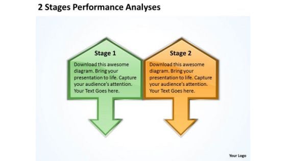 2 Stages Performance Analyses Subway Business Plan PowerPoint Slides