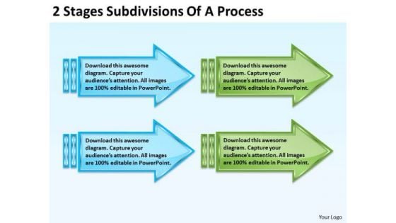 2 Stages Subdivisons Of Process Home Care Business Plan PowerPoint Templates