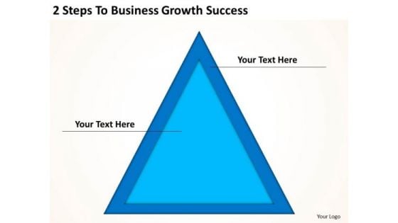 2 Steps To Business Growth Success Plan Templet PowerPoint Slides